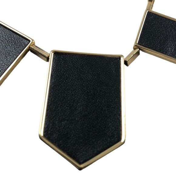 House of Harlow black leather station necklace - Picture 6 of 7